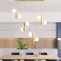 Prescott - Modern Wooden Bulb Chandelier